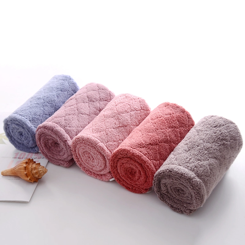 Daily Use Thickened Coral Velvet European Hair Towel