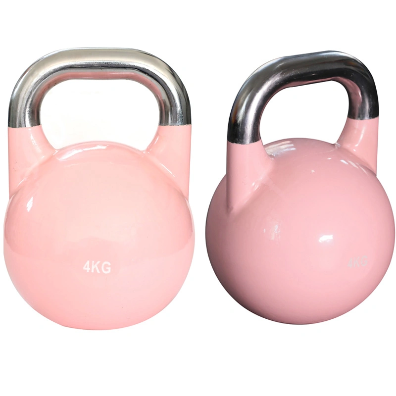 Equipo de fitness de gimnasio excepcional Hombre y Mujer pesas libres de acero competencia Kettlebells