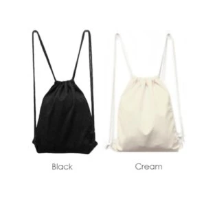 Bags Tie String with Drawstring Rope Backpack Canvas Bag