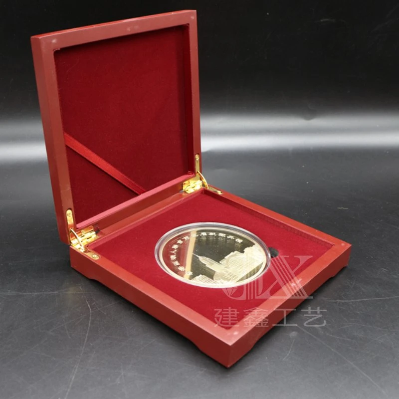 Wholesale Custom Enterprise Outstanding Employees Retired Employees Chamber of Commerce Gifts Pure Gold Sterling Silver Commemorative Coins