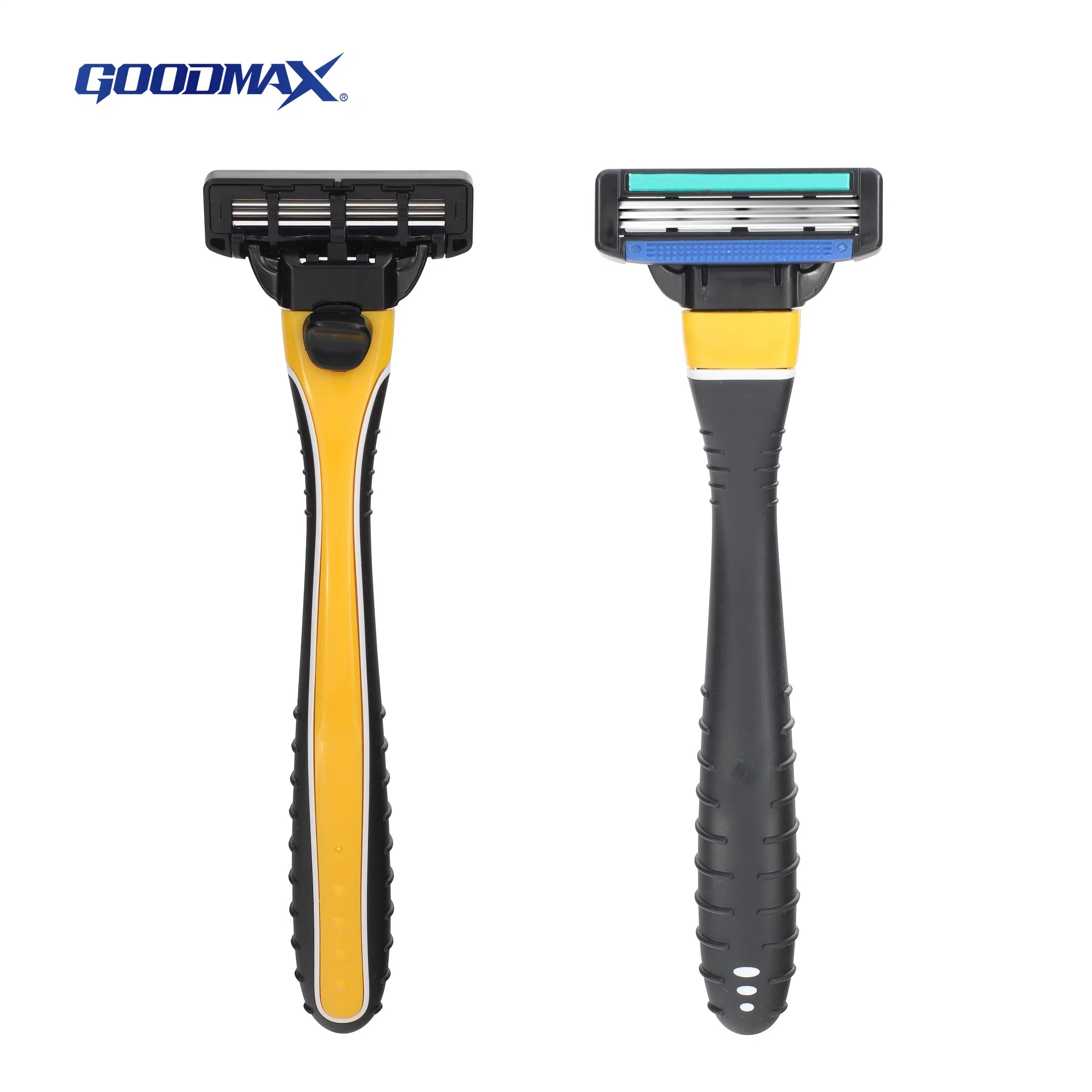 Plastic Rubber Handle System Razor Open Back