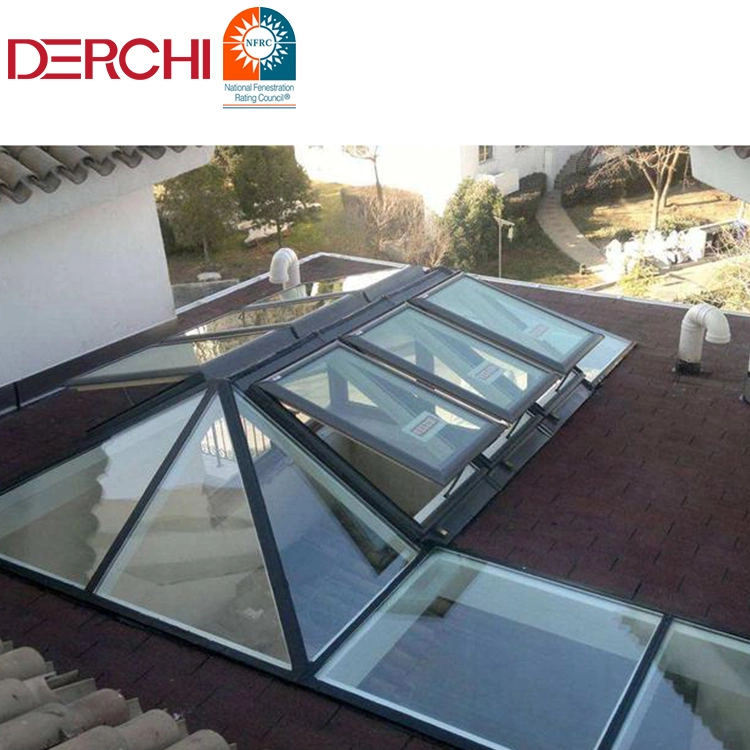 Window Roof Window Skylight Magnetic Screen Design Aluminium Tempered Glass Aluminum Alloy New Customized Swing Customized Size