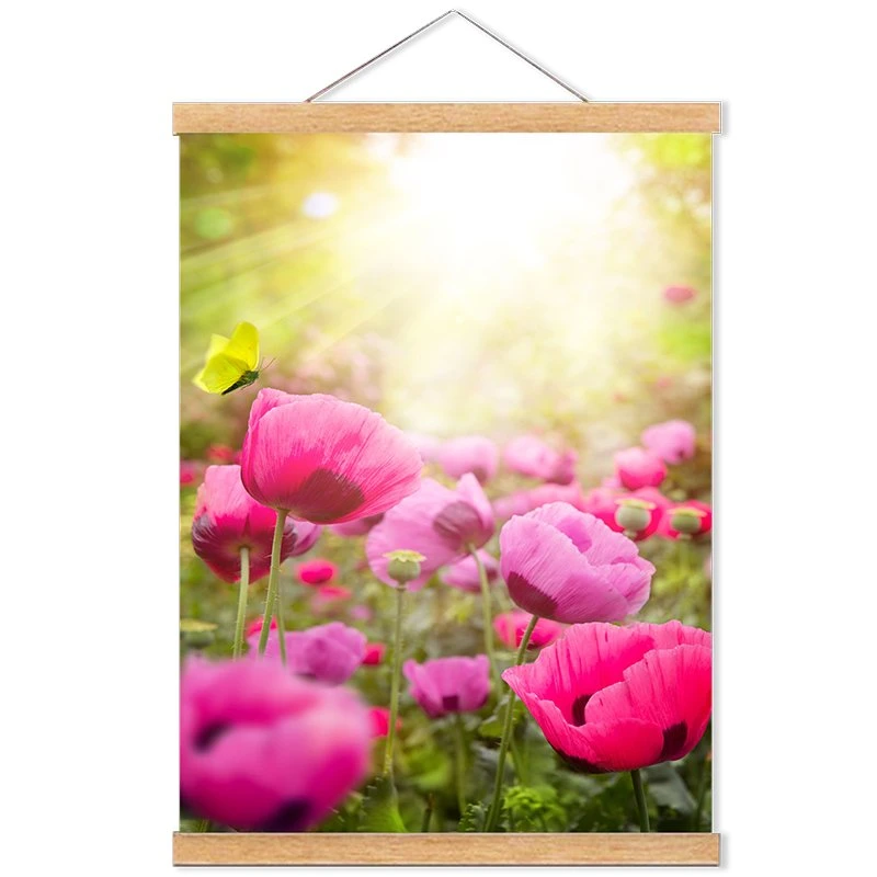 Wholesale Colorful Flowers City View Picture Decorative Wall Art Hanger Poster