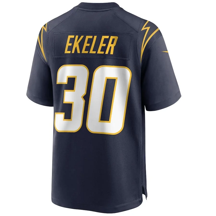 Haut broderie Los Angels #30 Austin Ekeler Stitched American football Jersey