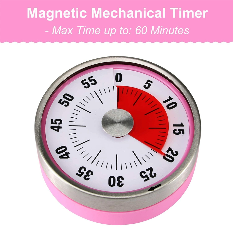 Pink Color 60 Minute Kitchen Timer