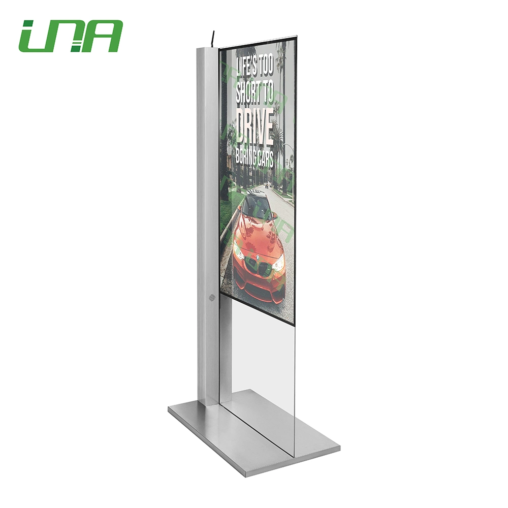 Free-Standing Stainless-Steel Base New Design Airport Lounge LCD Screen Sign