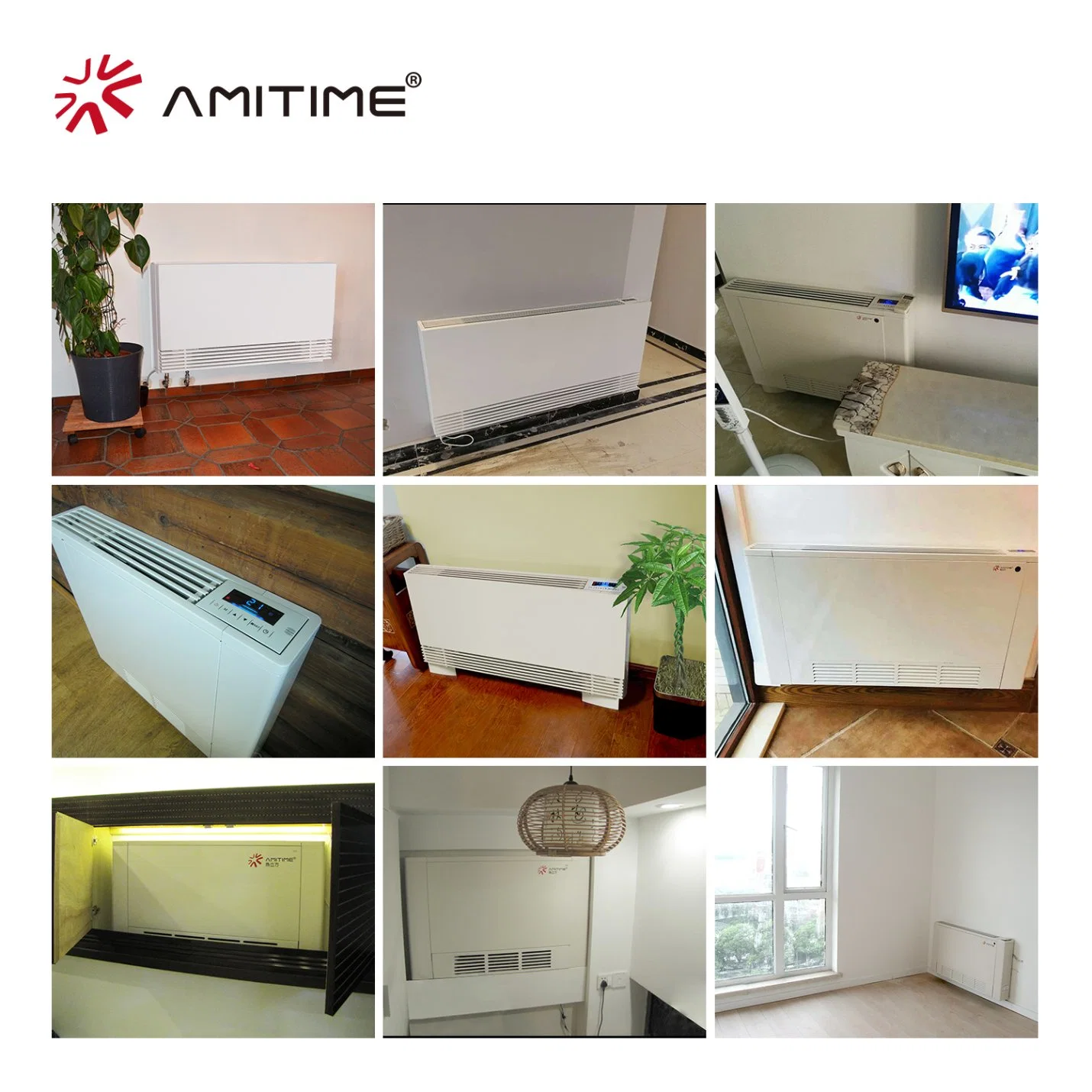 El agua RoHS aprobado Amitime caja de cartón en la pared del sistema de refrigeración