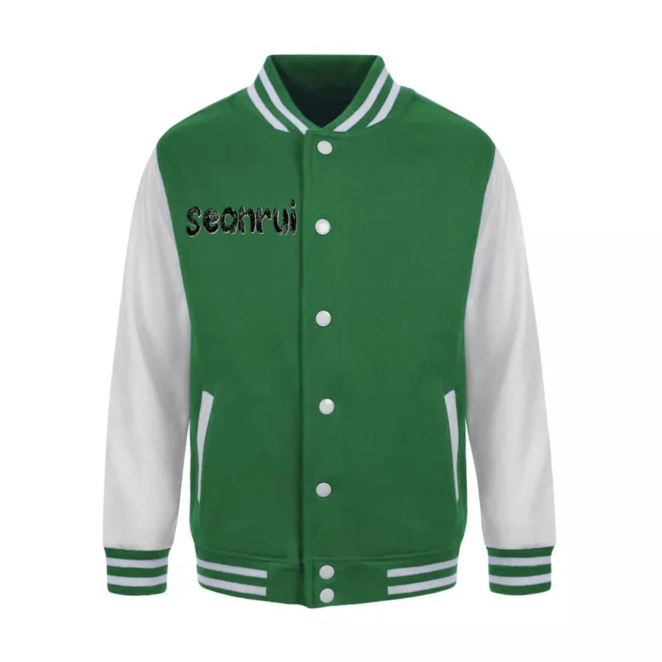 Wholesale/Supplier Custom Logo Contrast Color Western Style Baseball Jacket for Men