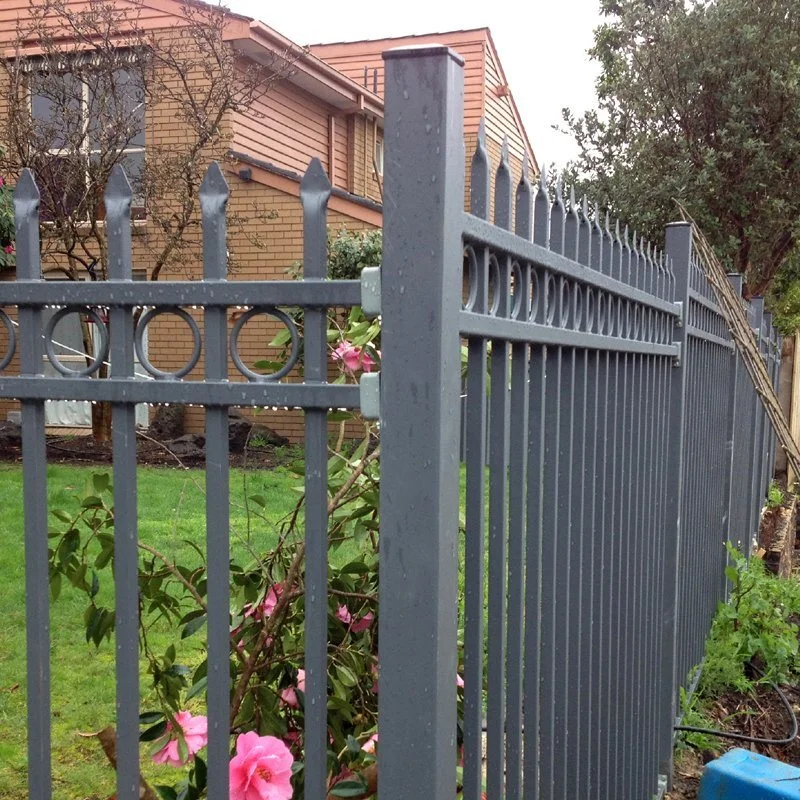 Fancy Aluminum Fence Easily Assembled Custom 6 FT 3 Rail Flat Top Aluminum Fence Panels Good Sell