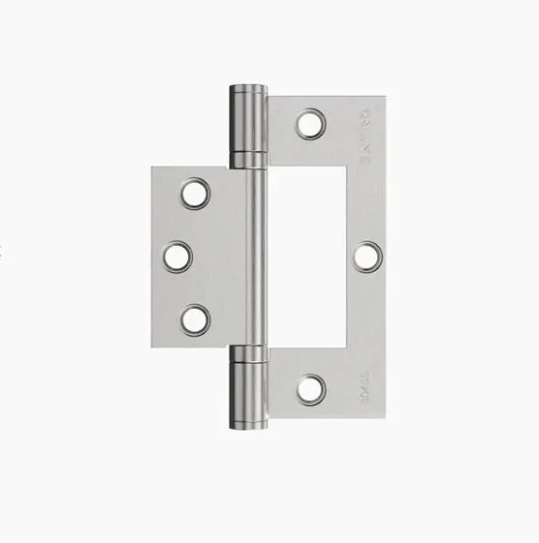 2PCS Stainless Steel Flat Hinge Cabinet Doors 1 Inch 1.5 Inch 2inch