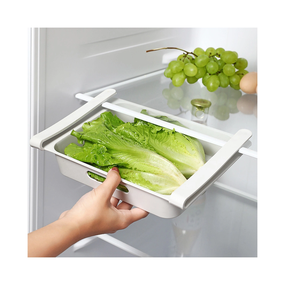 Egg Storage Box Plastic Organizer Fridge Stackable Food Bins with Handles Crisper Container Kitchen Drawer Refrigerator Tray