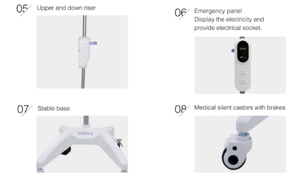 Zhenghua Portable LED Surgery Light with Sterilize Handle