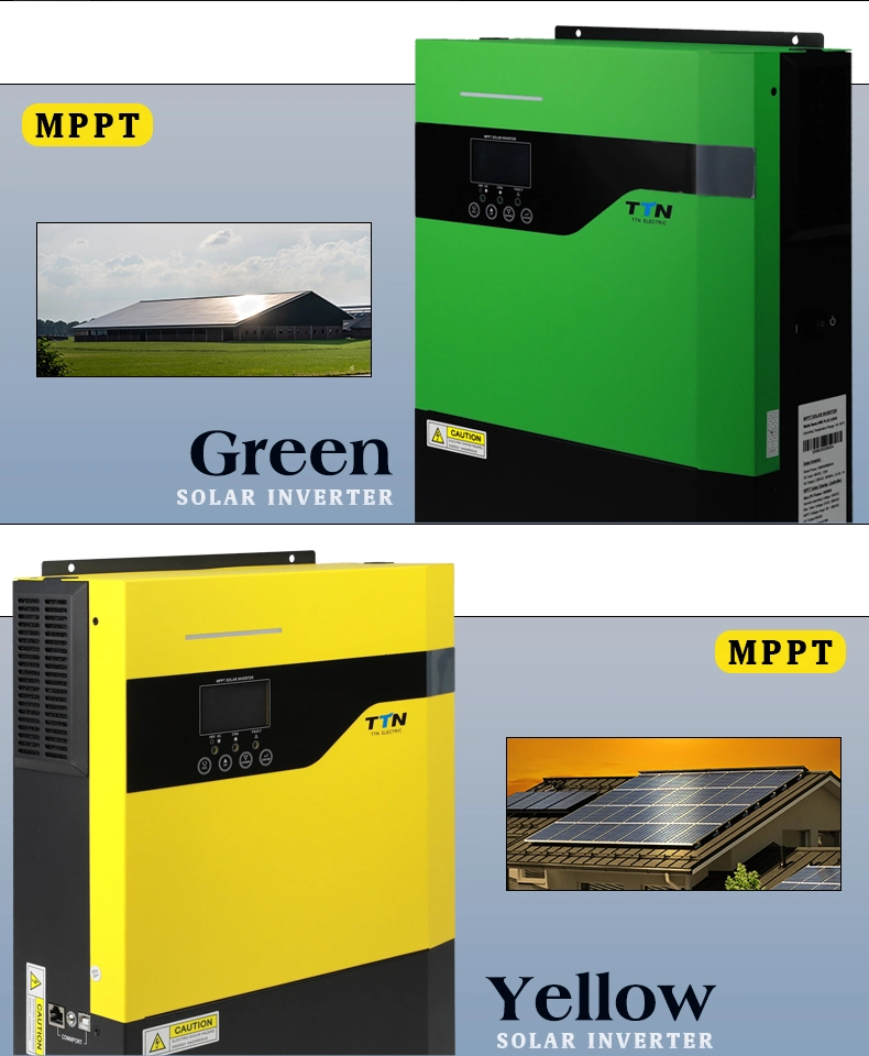 Ttn Hybrid Inverter 3600/5600/6200W Solar Hybrid Inverter Without Battery High Voltage Hybrid Solar Inverter with CE