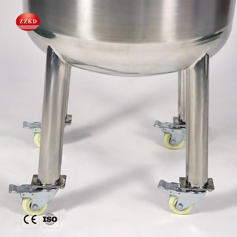 500gallon Stainless Steel Tank Storage Tank Wheel Agitator Stirring Blending Stainless Steel Mixing Tank