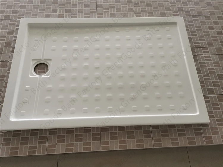 CE New Design Rectangle Cover Acrylic Resin Anti Slippery Drain 1400mm Shower Tray