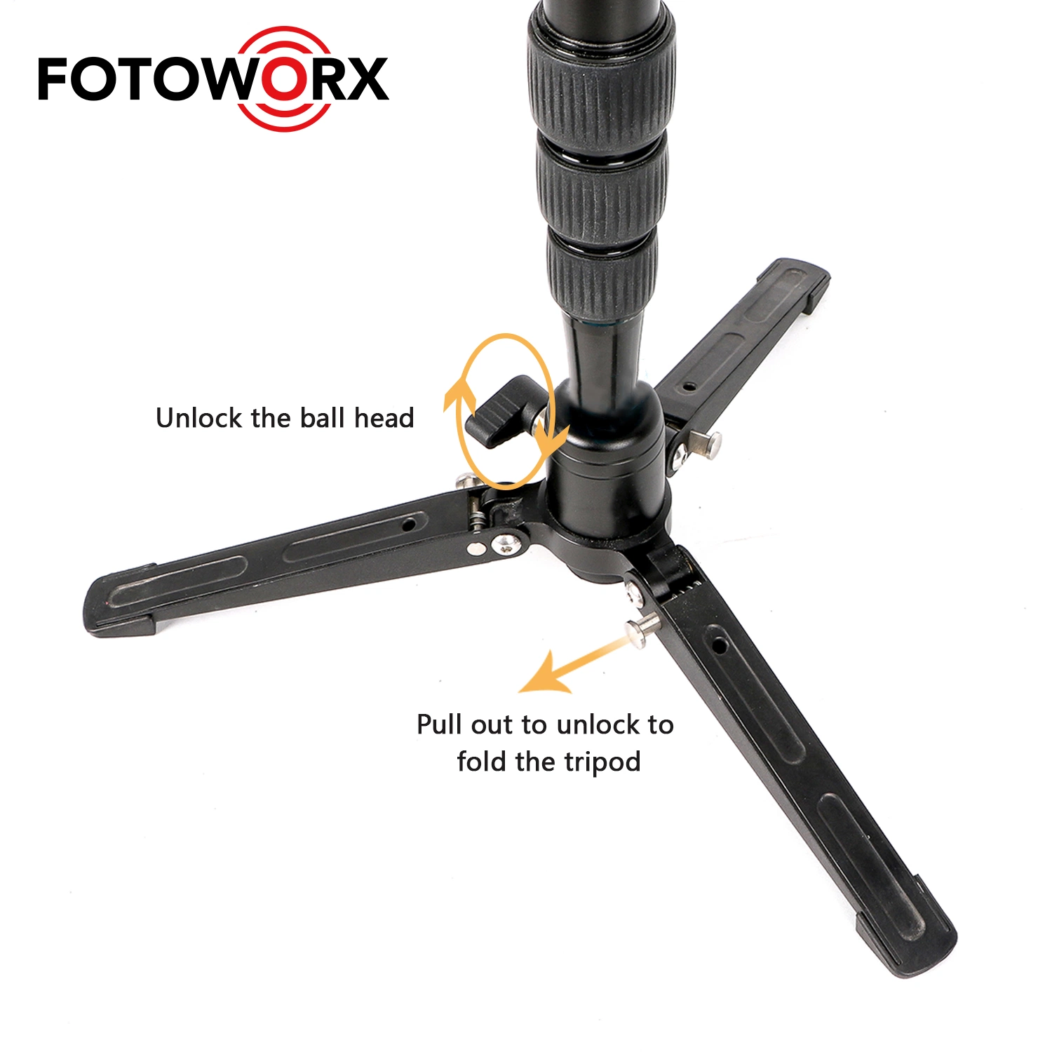 Removable Foldable Tripod Monopod Support Stable Stand Base