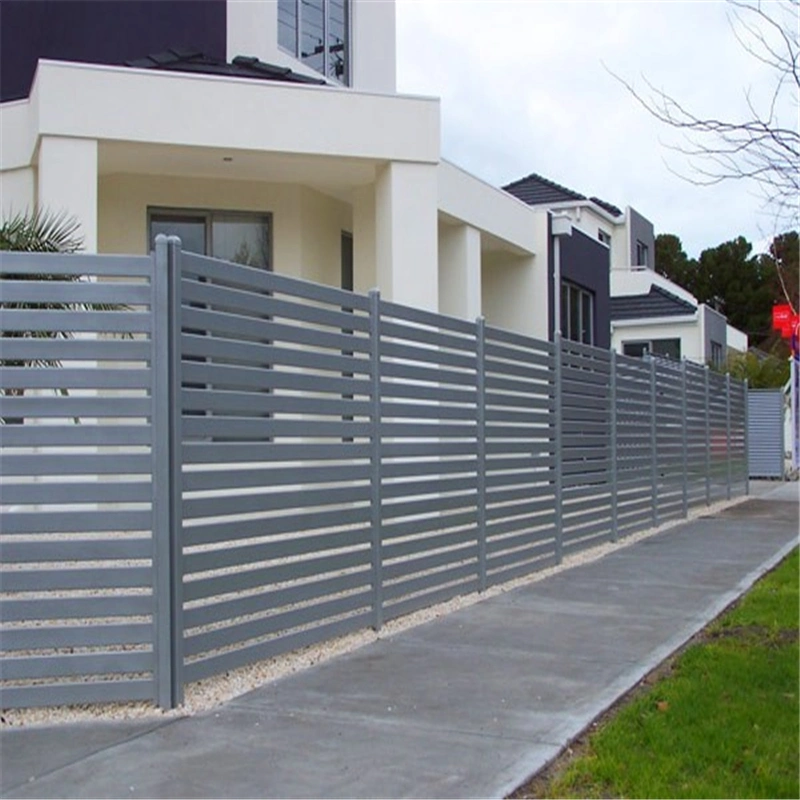 Aluminum Powder Coated Slat Fence Panel Garden Fencing Security Fence Wall