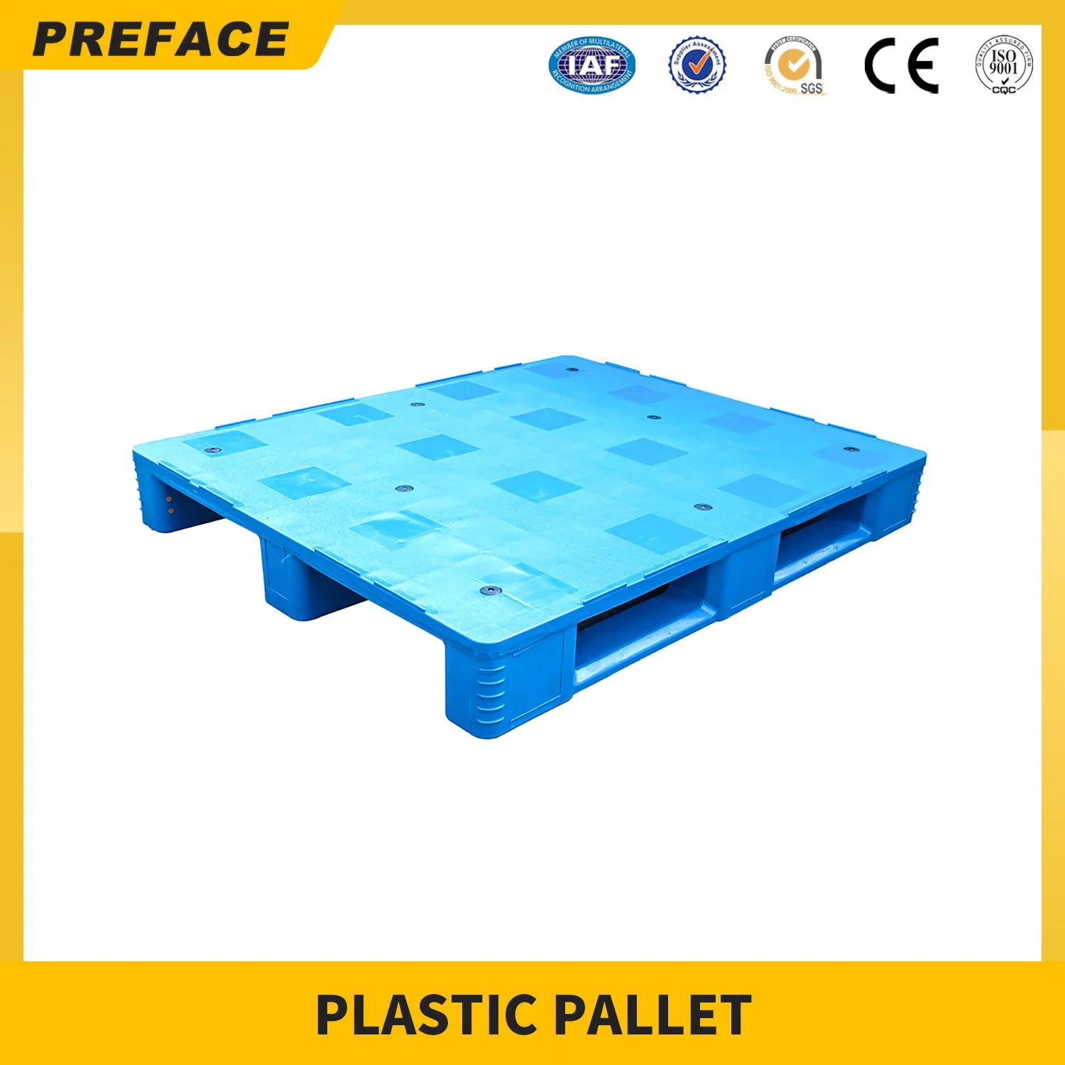 1200X800mm Heavy Duty Double Side Flat Top Durable Stackable Plastic Pallet for Sale Logistics and Transportation Heavy Duty Plastic Pallet Custom Size