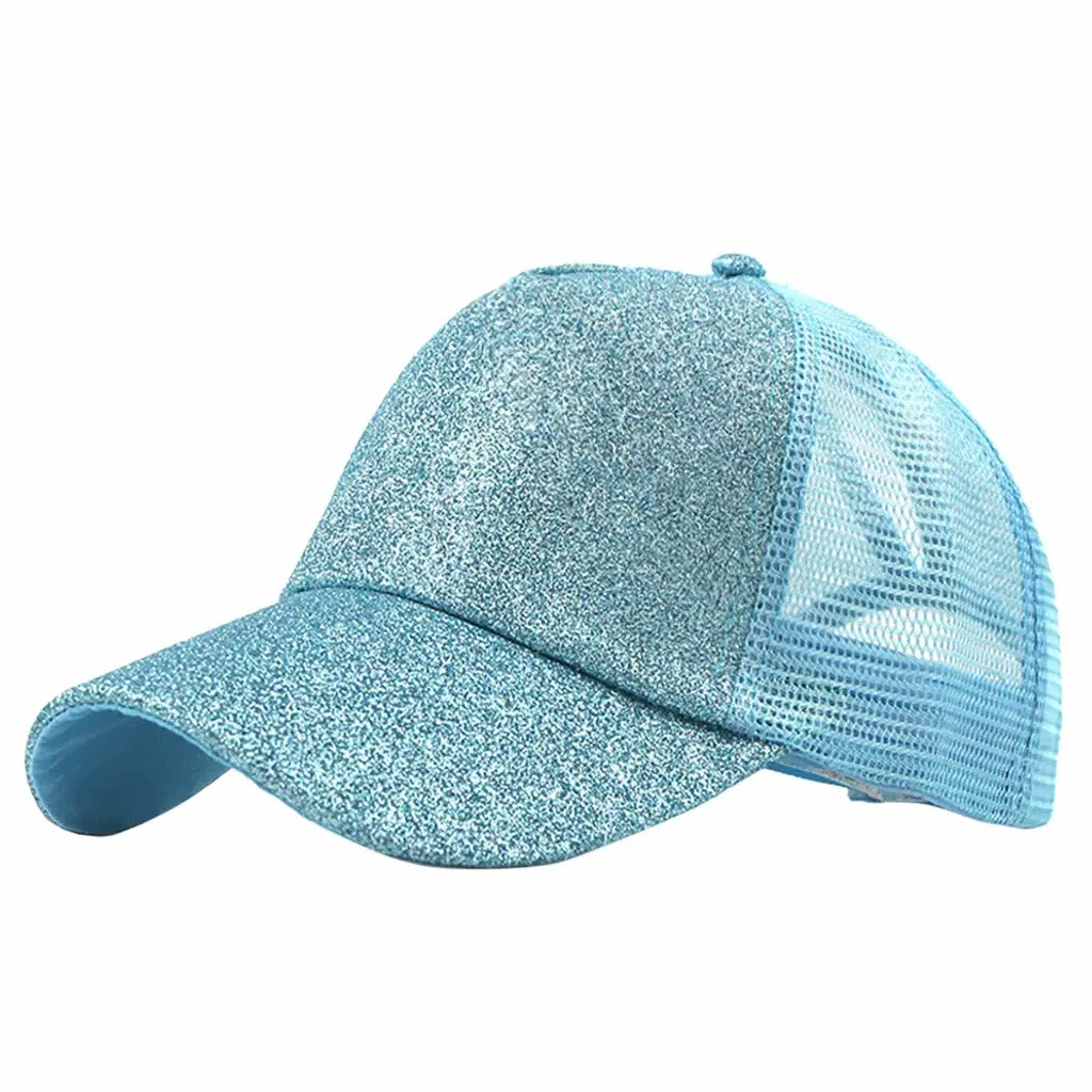 Glitter Plain Baseball Cap Unisex Visor Baseball Caps Racing Baseball Cap