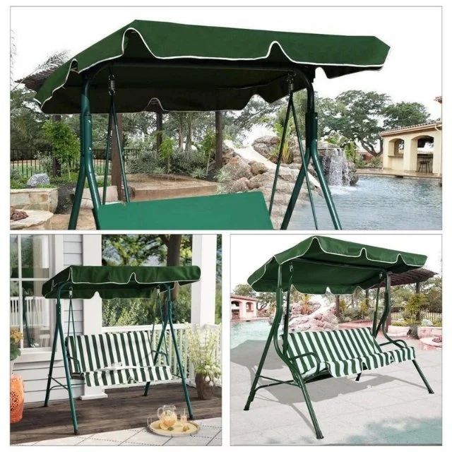 Seat Cushion Cover Fabric Freestanding Outside Shade Sail Swing Canopy Seat Top Cover Replacement Bl19255