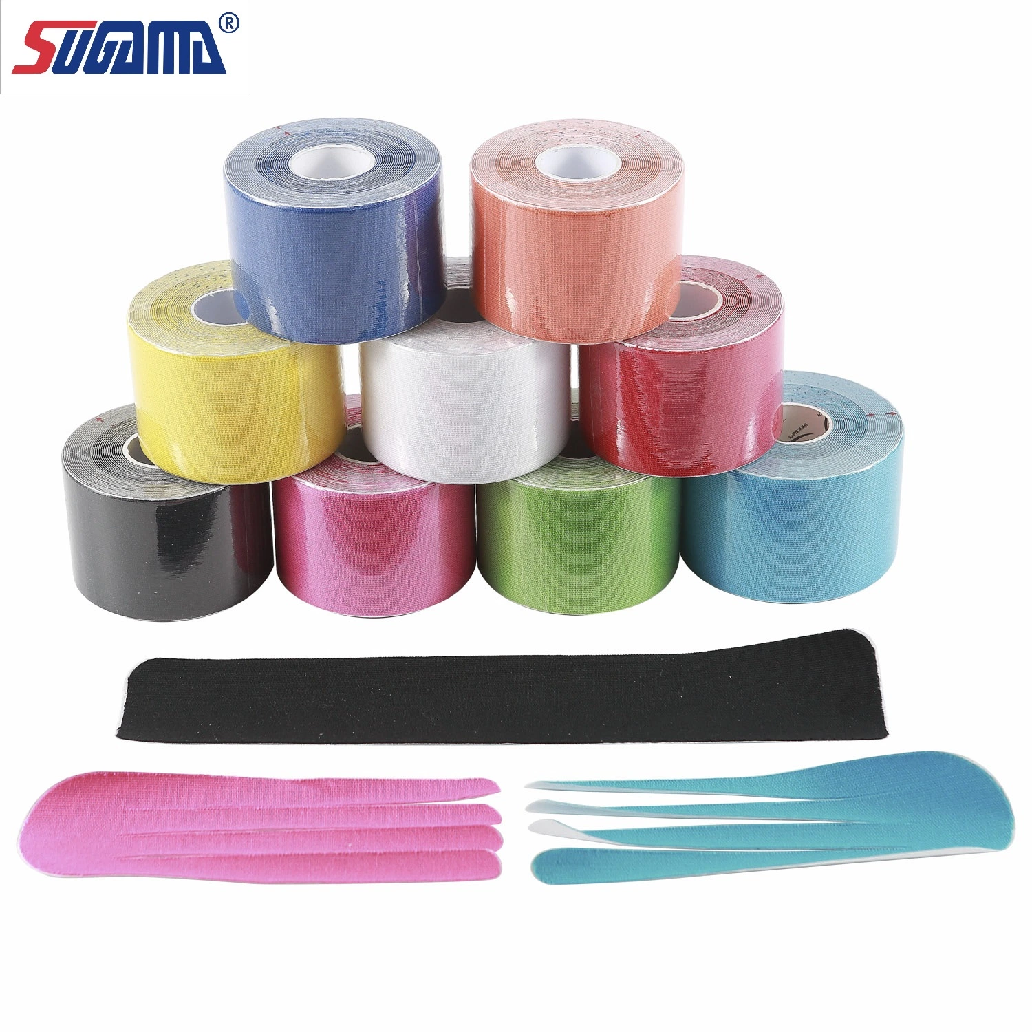 Nature Cotton Elastic Self Cohesive Sport Bandage Kinesio Tapes