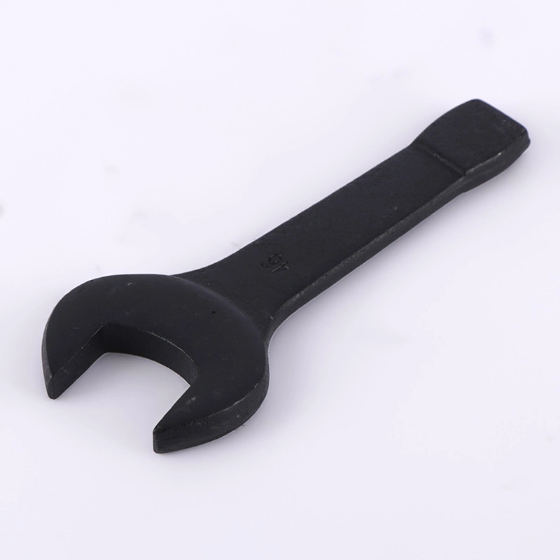 Heavy Duty Household Maintenance/Auto Repair Black High Strength Steel Strike Straight Handle Single End Open End Wrench