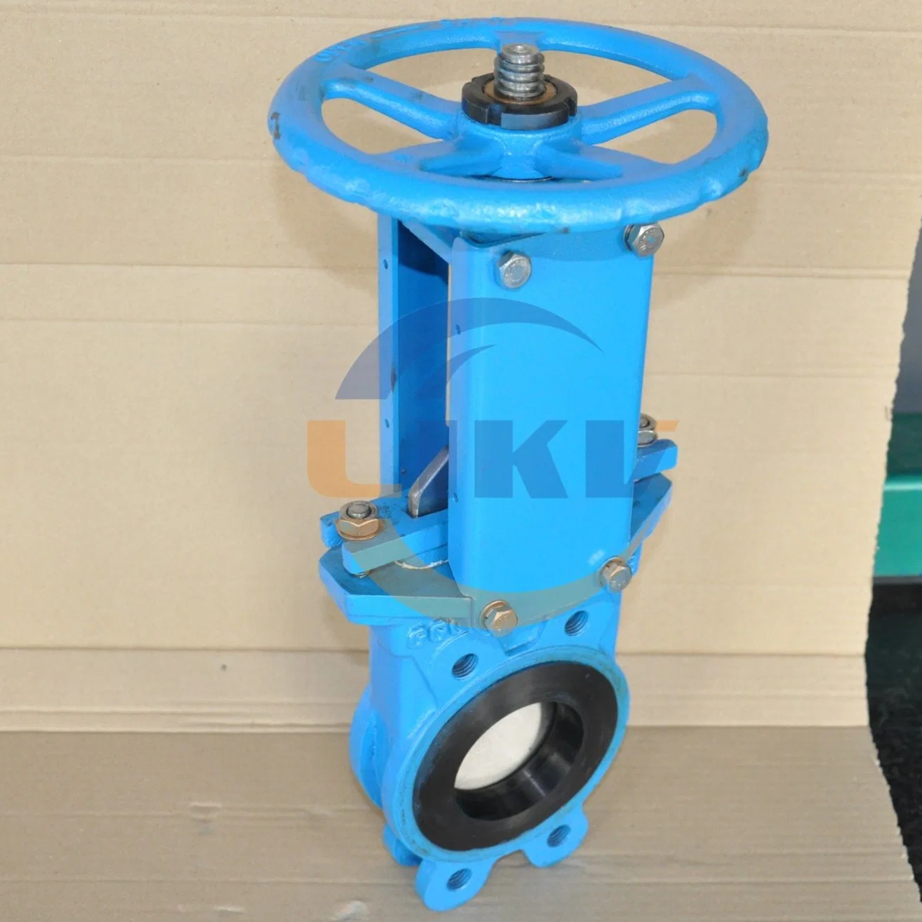 Cast Iron Rising Stem Inside Disc Soft Seal Wafer Type Slurry Sewage Gate Valve