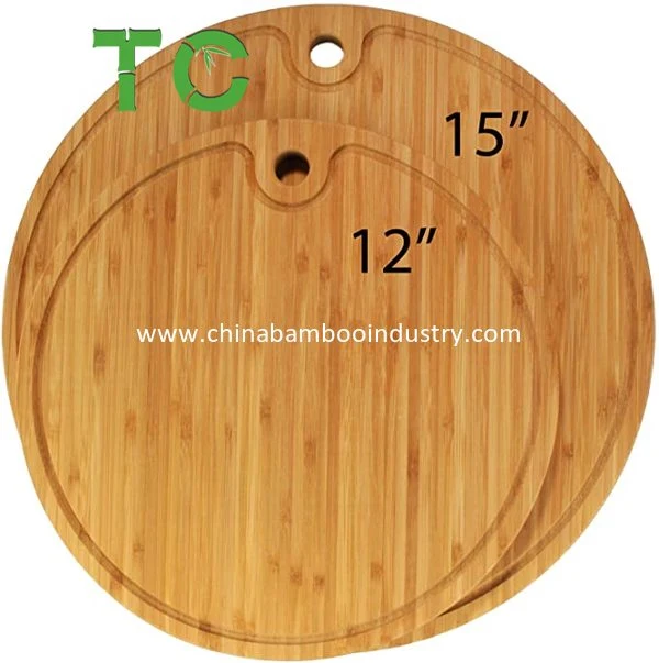 Hot Selling Round Bamboo Cutting Board Chopping Boards Solid Wood Cutting Board with Hole