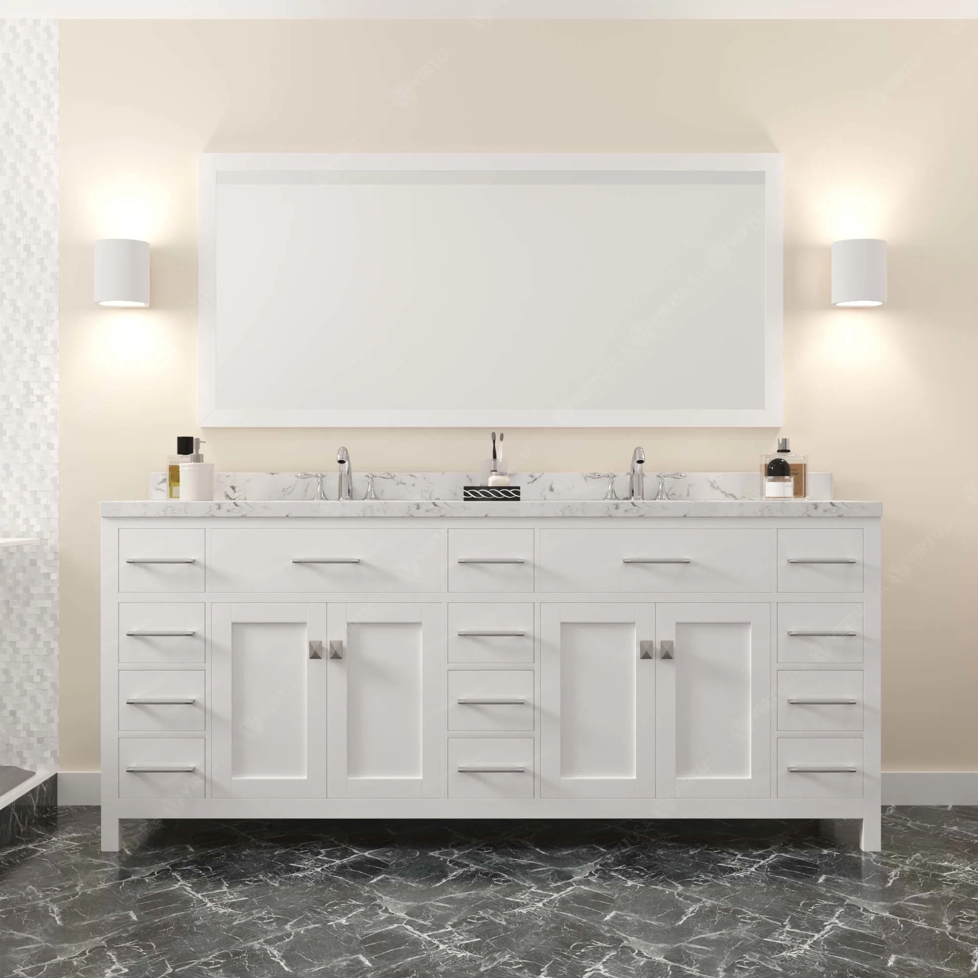 Prima Hotel Modern MDF Lacquer Painting Bathroom Vanity Bathroom Wooden Furniture