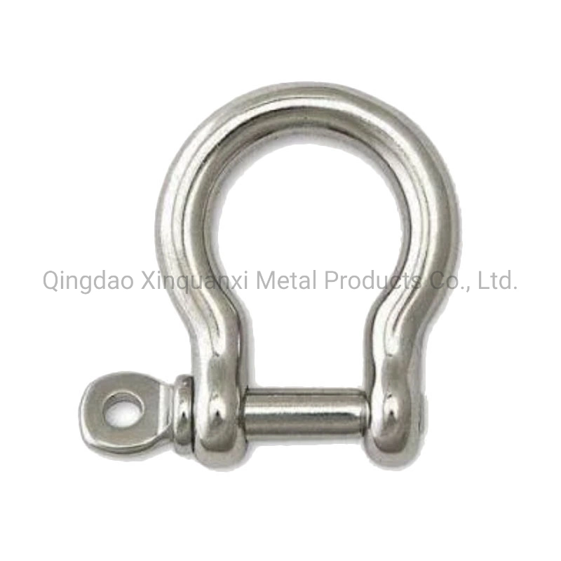 High quality/High cost performance Rigging Hardware Stainless Steel European Type Bow Shackle with Safety Pin