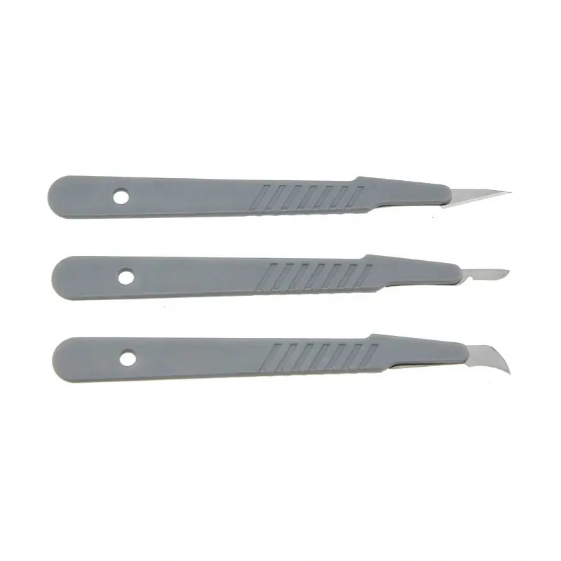 SJ Disposable Carbon Steel Safety Sterile Scalpel Handle Surgical Blades for Medical Veterinary Ultrasonic Scalpel Surgery