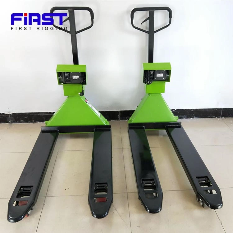 3000kg 3ton Electronic Forklift Weighing Hand Pallet Truck with Scale