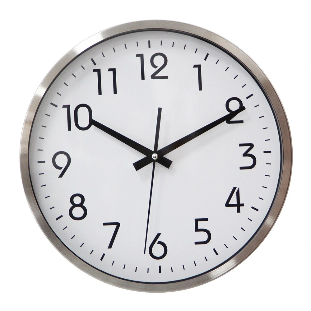 CE & RoHS High quality/High cost performance  Fashion Simple Round Metal Silent Wall Clock