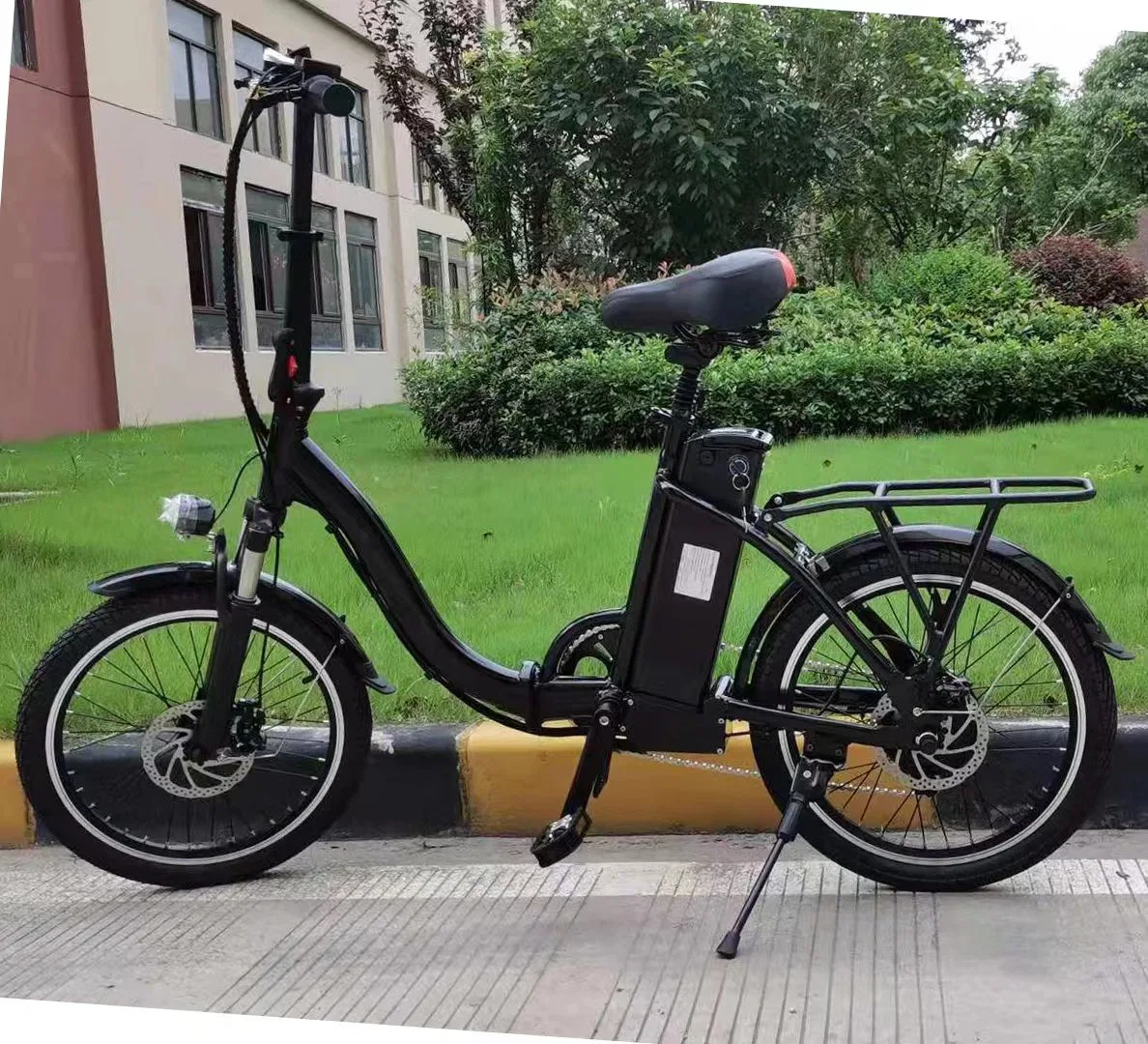 New Color 48V 350W Electric Bike 20"*2.125 Folding Ebike Rear Hub Motor Speed 45km/H with USB Charging Port for Woman