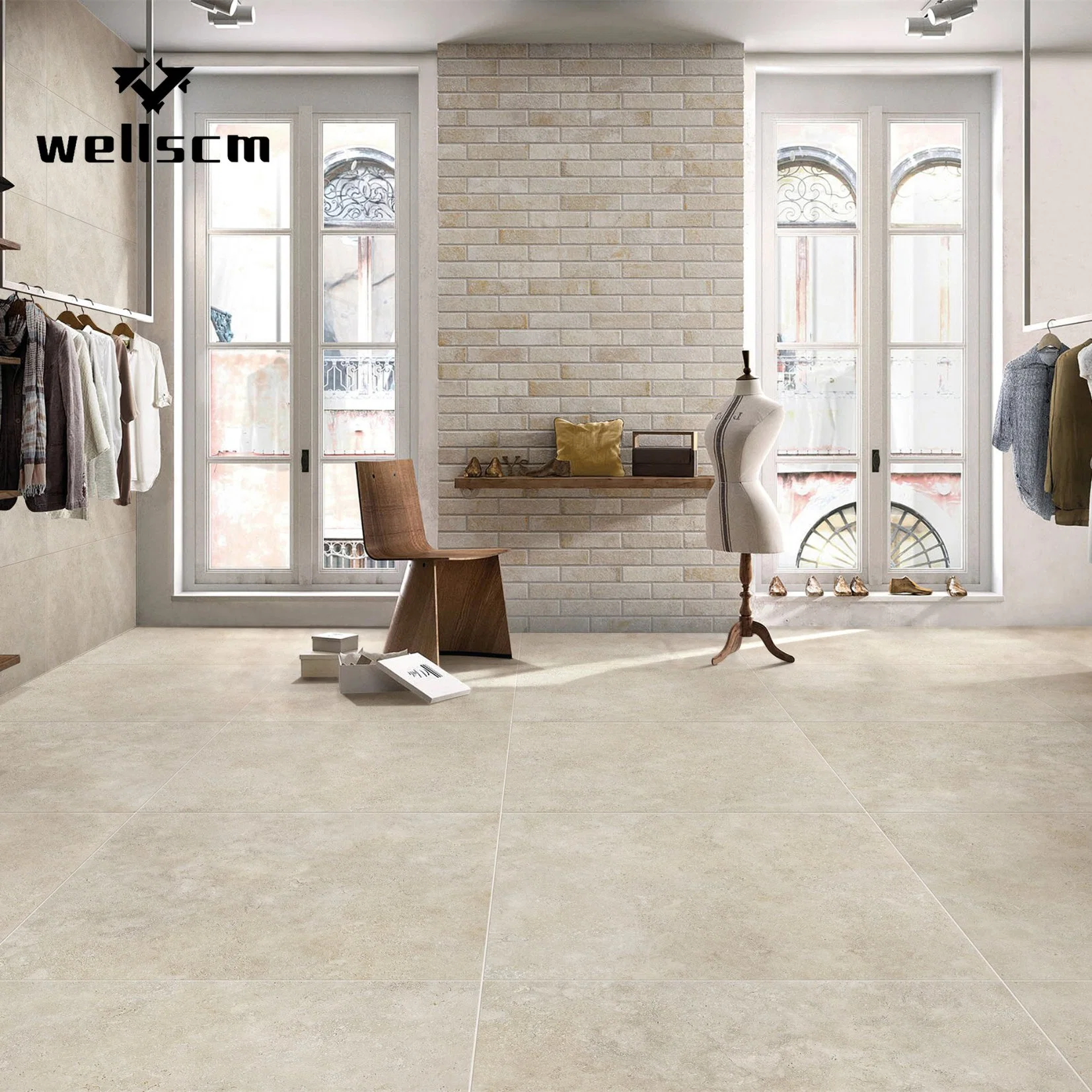 Concrete Looking Rustic Floor and Wall Tile Glazed Porcelain in Promotion