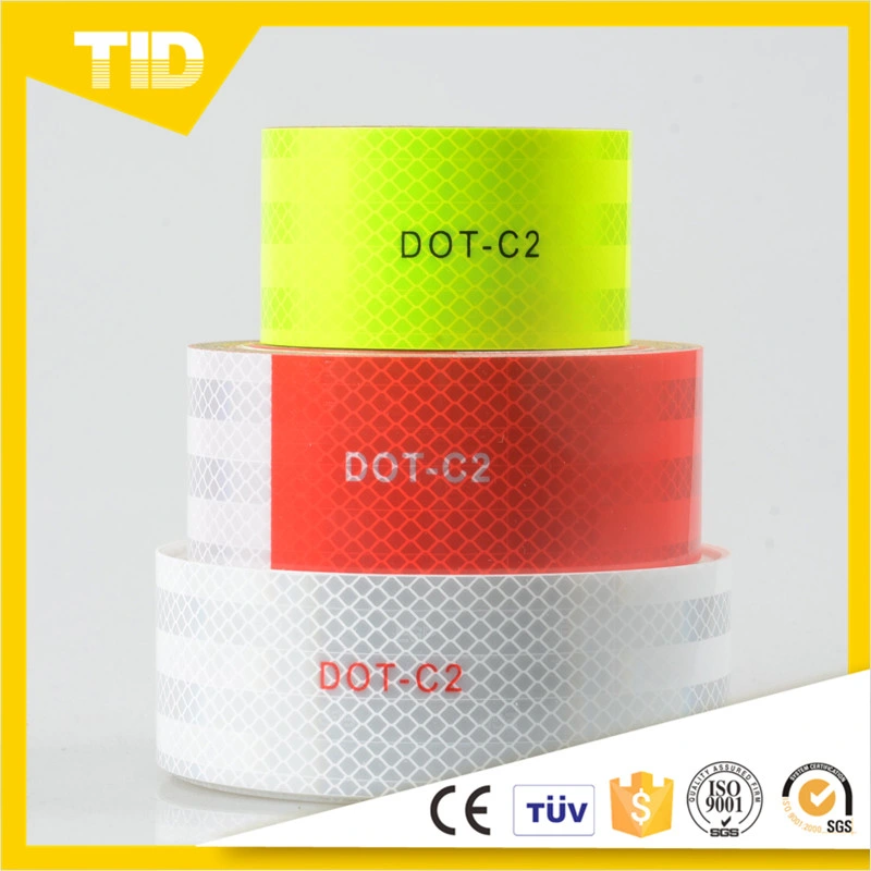 2" X 150' DOT Class 2 Reflective Tape Safety Tape Red/White Adhesive Set