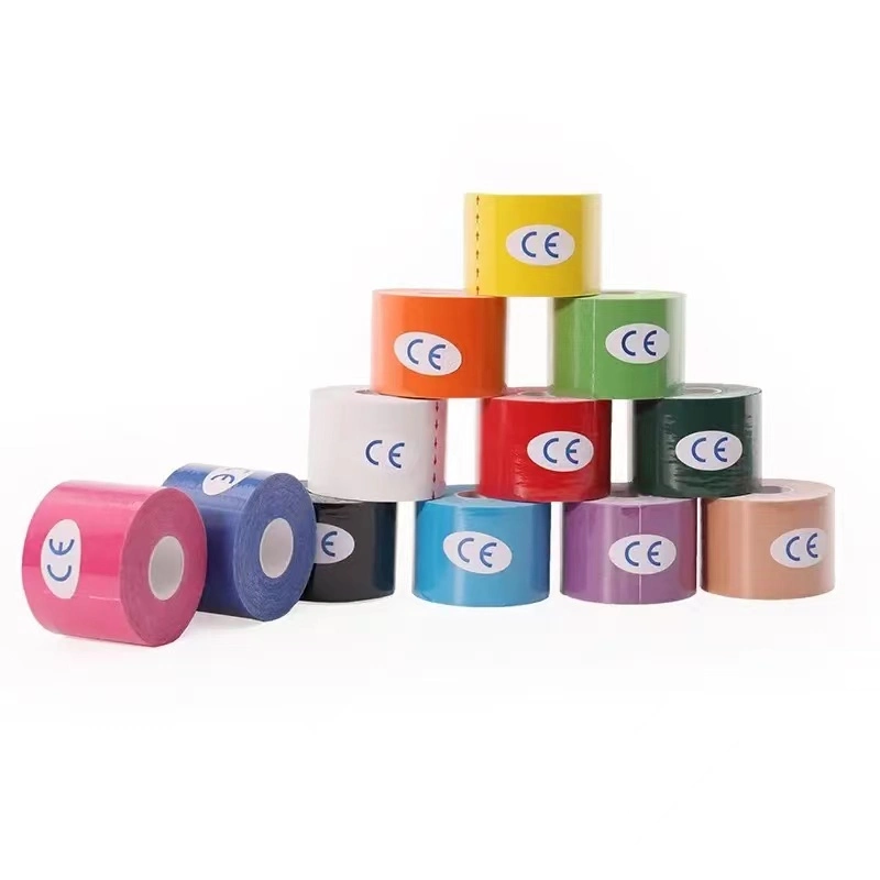 Custom Printed Waterproof Cotton Sports Safety Therapy Adhesive Athletic Kinesiology Muscle Tape
