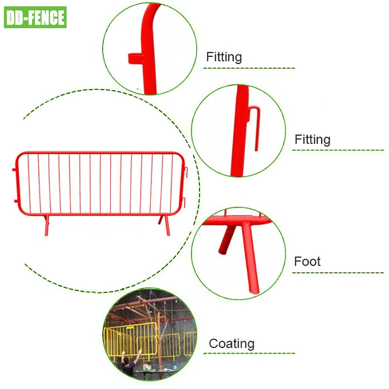 Hot Dipped Galvanized Metal Event Crowd Control Barricades for Road Safety