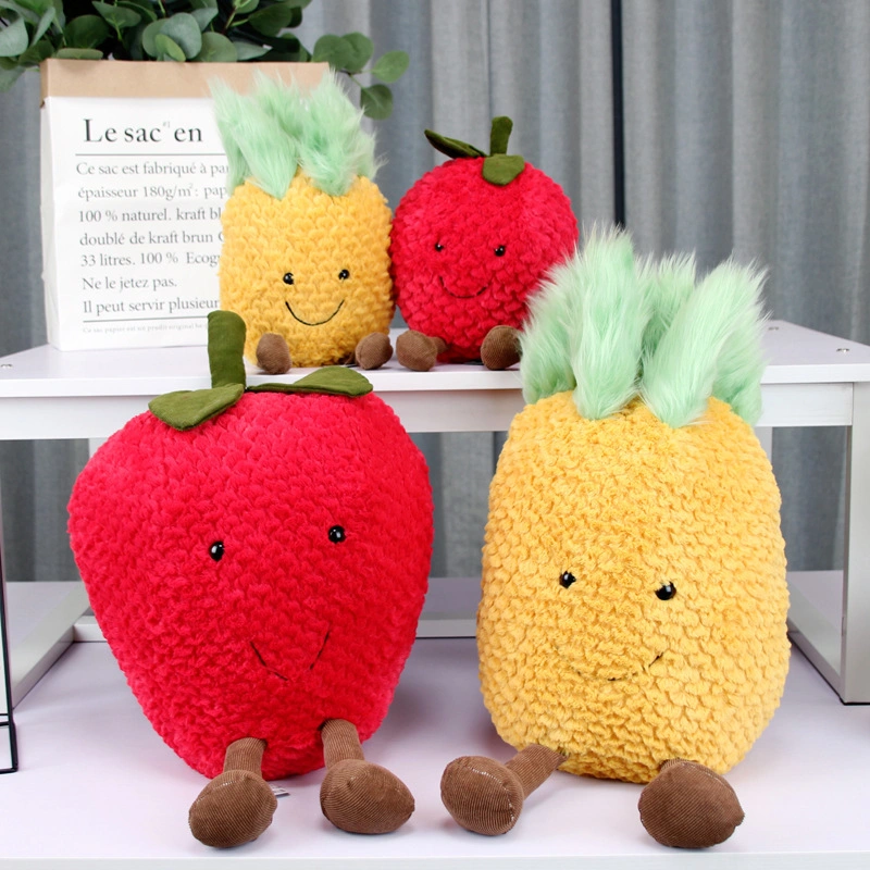 Anthropomorphic Fruit Shape Design Pillow Cute Soft Stuff Strawberry Cushion