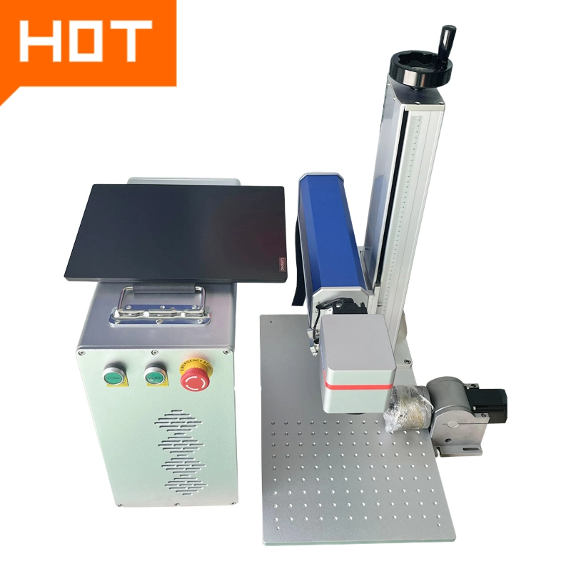 20W Hot Sales Mini Split Fiber Laser Marking Machine Mark Cans