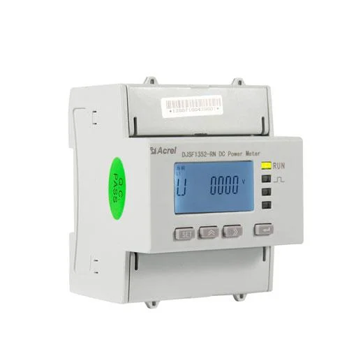 Medidor de energia digital CC de entrada 0-1000V Acrel LCD DIN Rail Trabalhe com o sensor de derivação/Hall para a pilha de carregamento e com a Solar Suporte PV dois Dlsf1352-RN de medição DC