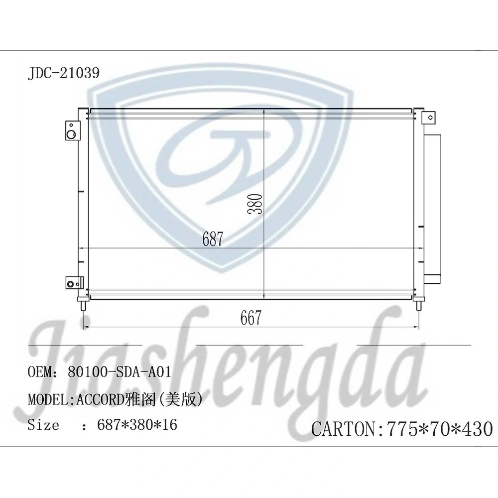 Voiture de l'accord OEM de gros de condenseur de climatisation 80100-SDA-A01