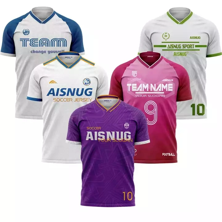 Dye Sublimation طبع امتصاص كرة القدم Jersey حدد كرة القدم رجل مخصص كرة القدم جيرسي للفرق