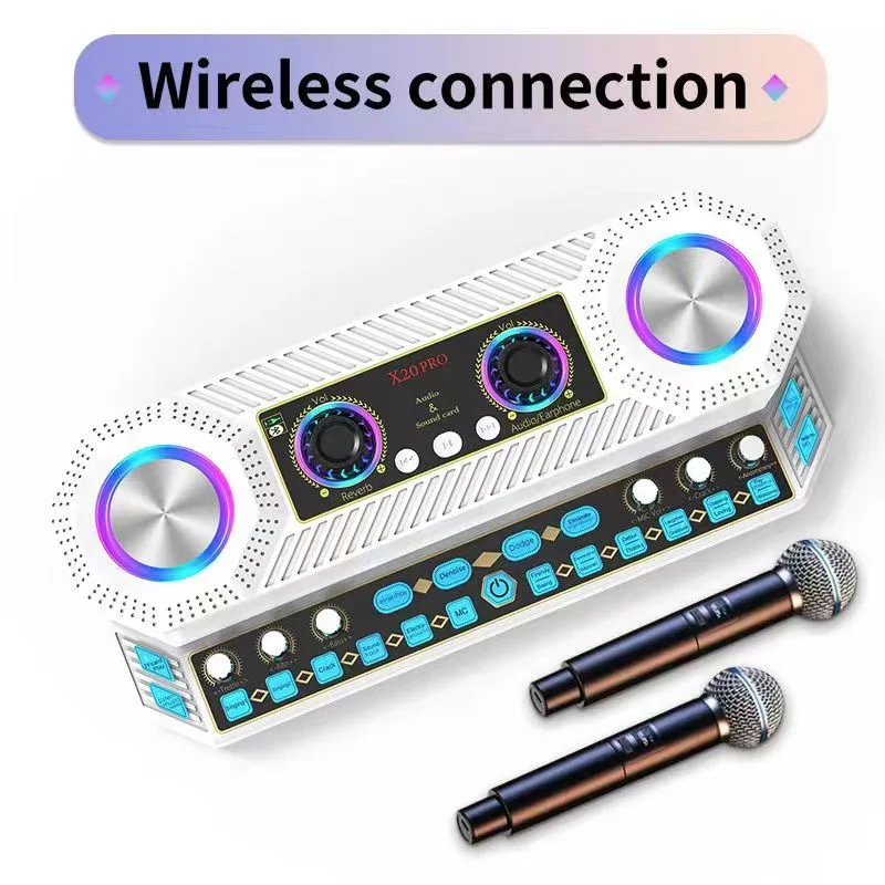 Tragbarer All-in-One-Lautsprecher X20 KTV, Karaoke, AIO-Soundkarte, Audio