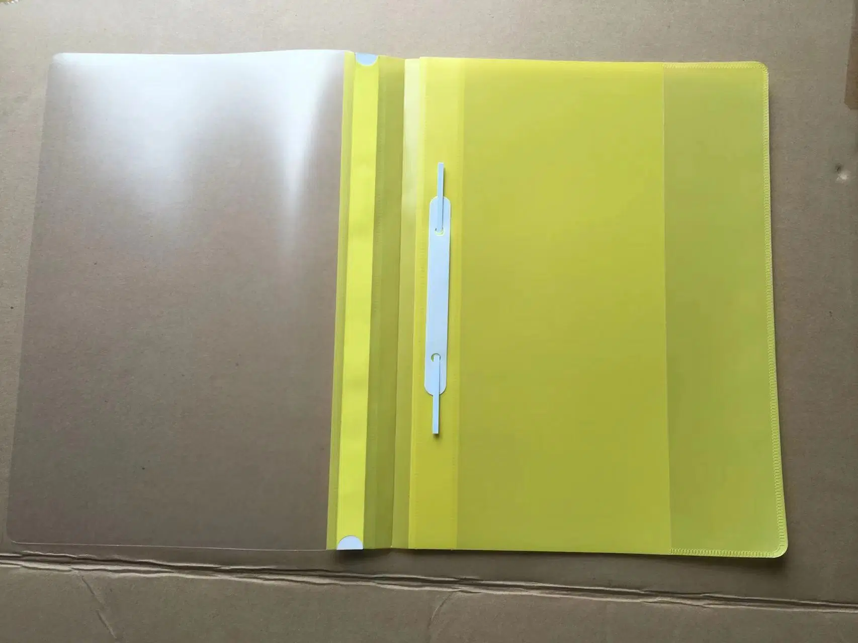 Us-Lw320A Plastic Office Business Report File Management Cover Folder with 2 Hole Binder Clip