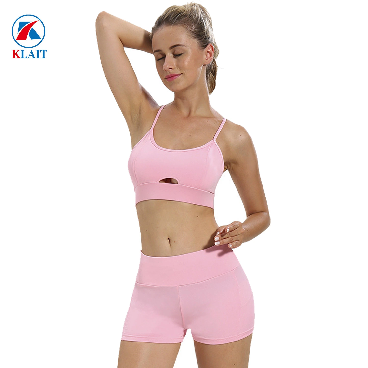 Drying Biker Shorts Tank Top Sports Suit Female Yoga Set Women Two Piece Workout Wear