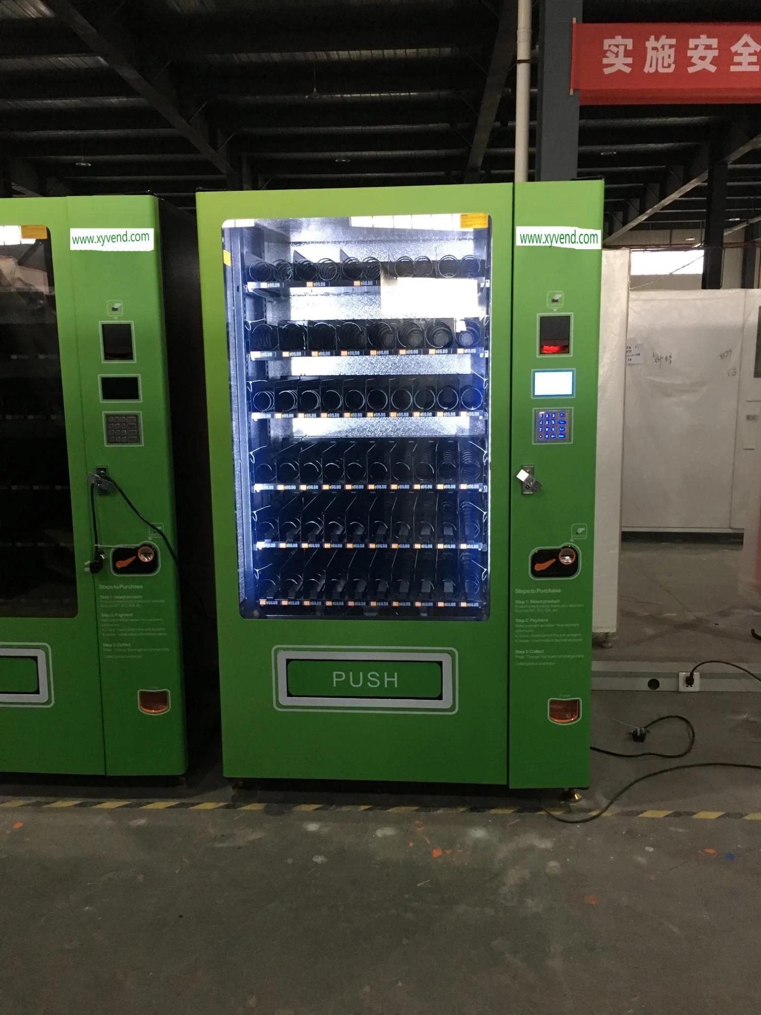 Combo Drink Snack Vending Machine with GPRS and Cooling System
