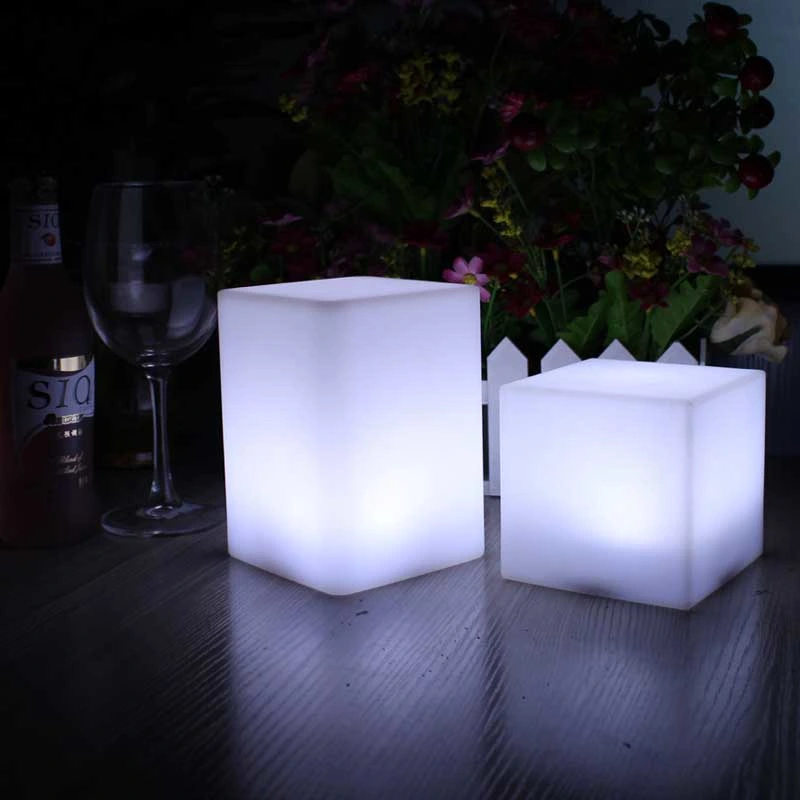 LED Home Beleuchtung System Bar Möbel Kunststoff Small Cube LED Nachttischlampe mit Akku