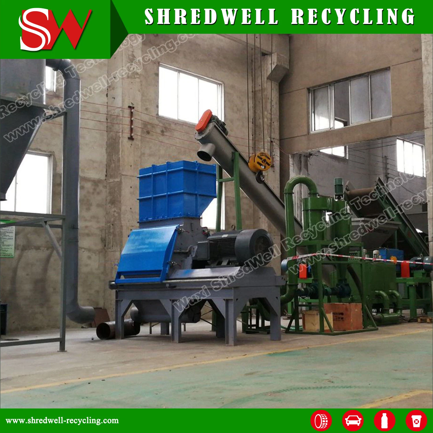 High Capacity Hammer Mill for Waste Wood Recycling