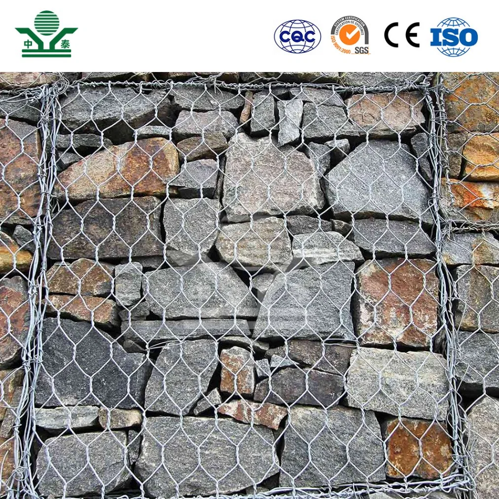 Zhongtai Gabion Wire Mesh Box China Manufacturers Gabion Box 3.0mm/3.05mm/3.2mm Diameter 100X120mm Hexonagional Gabion Box